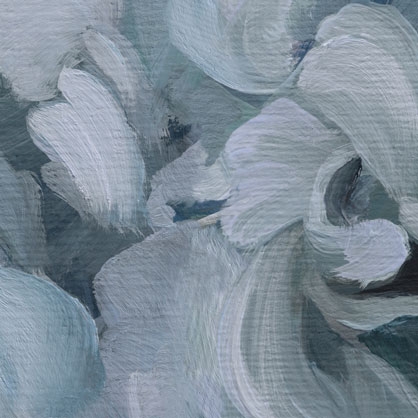 abstrakt blomsterveggmaleri fra Loris Drago