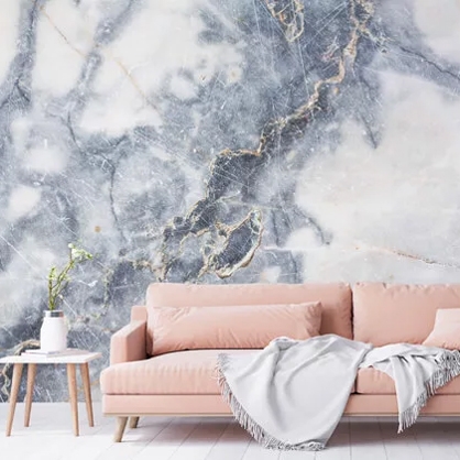 modern wallpaper in a living room