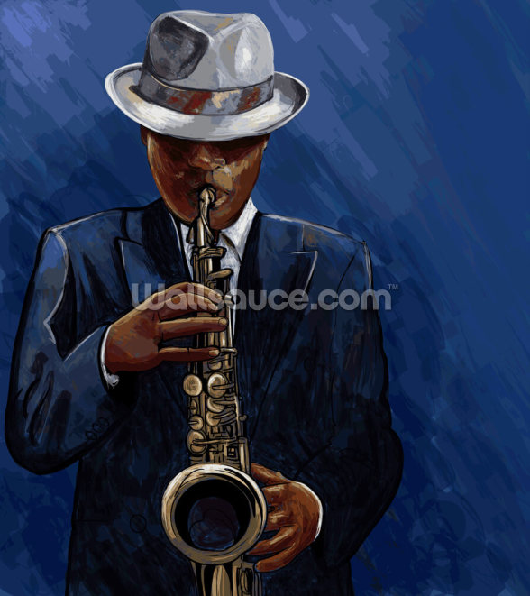 Saxophonist Wallpaper Mural | Wallsauce UK