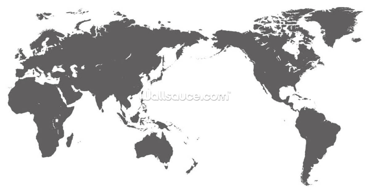 Grey World Map Wallpaper Wallsauce Au