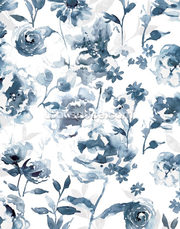 Indigo Garden Wallpaper Mural 