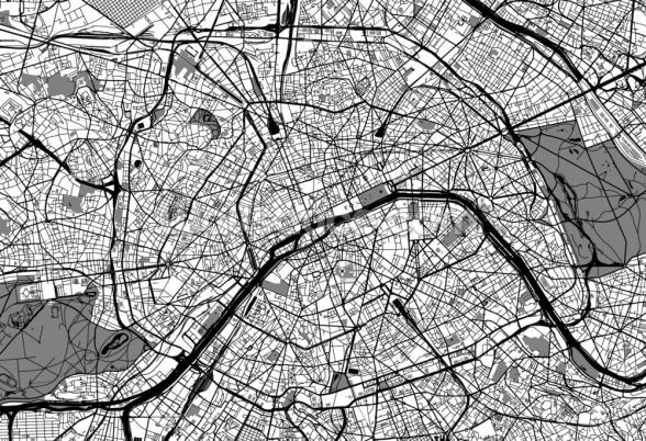 Map of Paris Mural | Wallsauce US