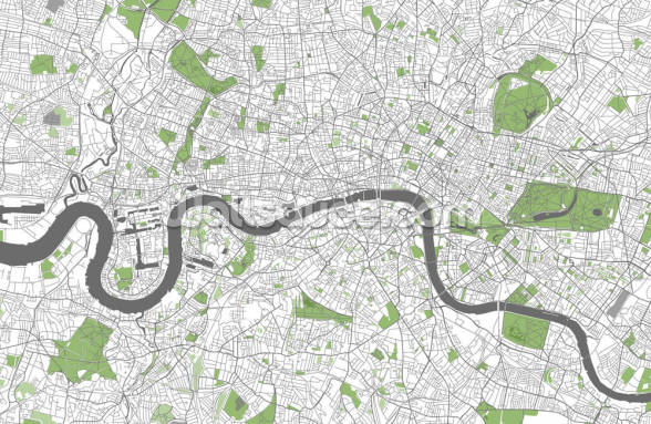 Detailed Map of London Mural | Wallsauce US