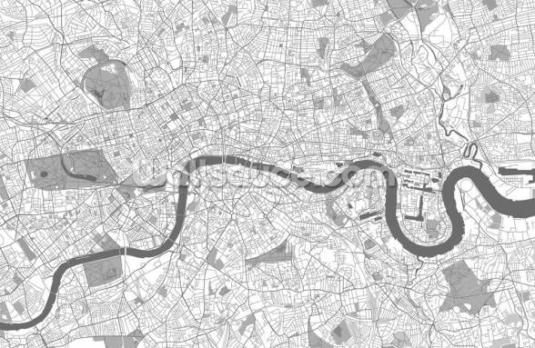 Detailed Map of London Mural | Wallsauce US