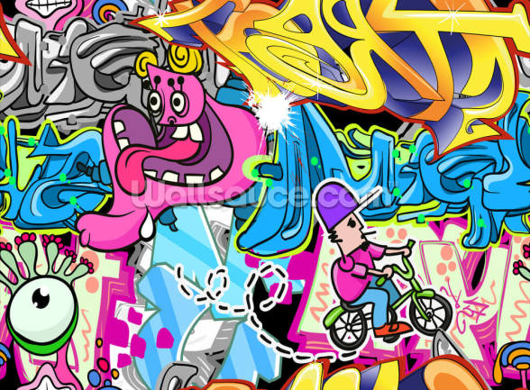 Graffiti Urban Art Vector Background | Wallsauce US