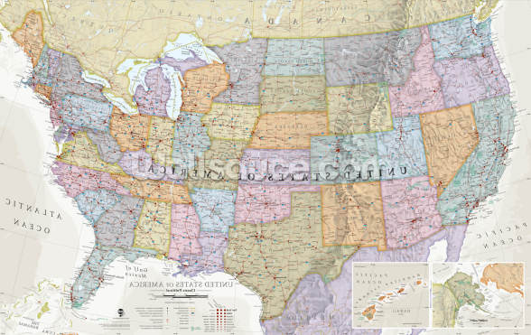 USA Political Classic Colours Wall Mural | Wallsauce US