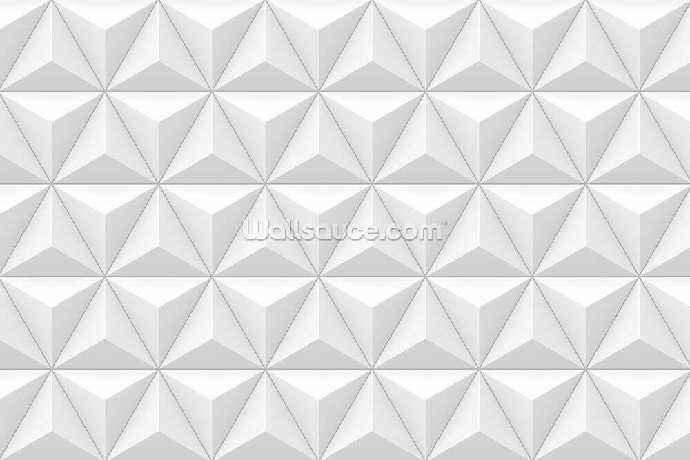 Carta da parati geometrica poligonale bianca 3D Carta da parati geometrica poligonale bianca 3D