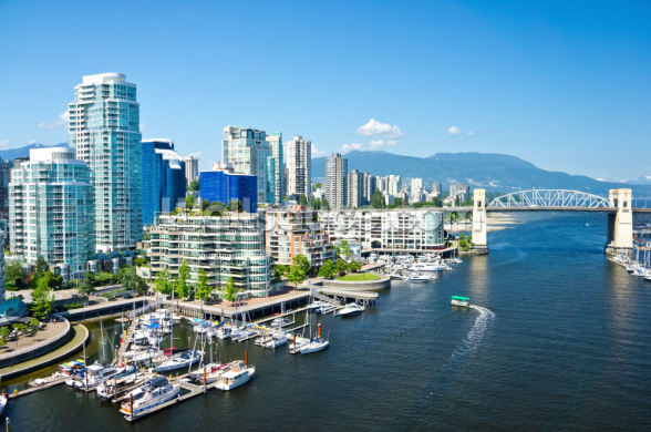 View of Vancouver Wallpaper Mural | Wallsauce US