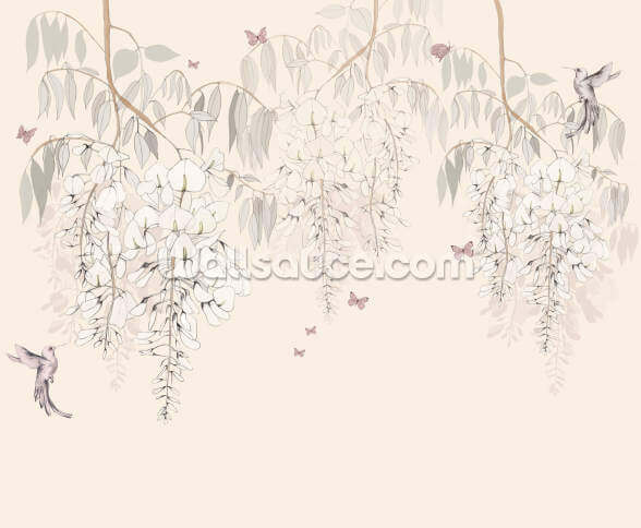 Wisteria Lane Wall Mural By Kelly Kratzing Wallsauce US