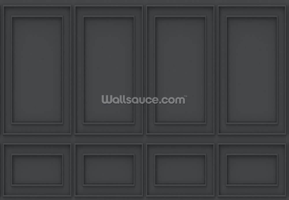 Luxury Off Black Panel Wallpaper | Wallsauce AU