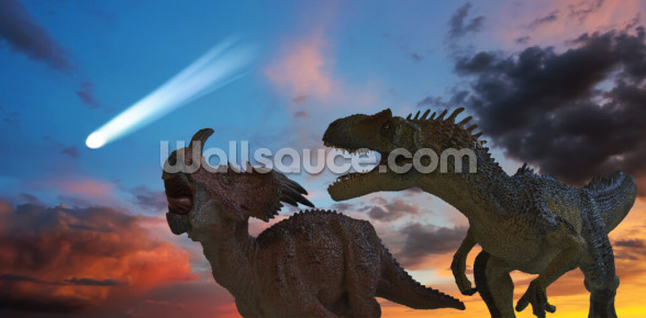 Dinosaurs Battle as Comet Approaches Wallpaper | Wallsauce UK