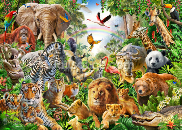 Global Animals Wallpaper | Wallsauce UK