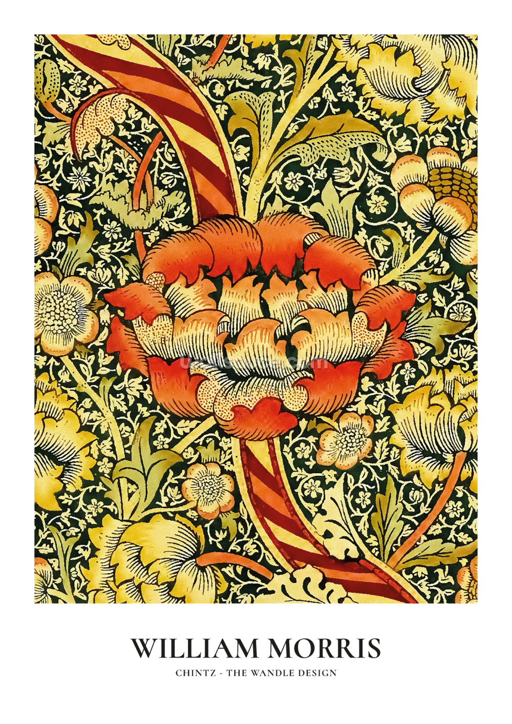 Chintz the Wandle Design Poster by William Morris | Wallsauce UK