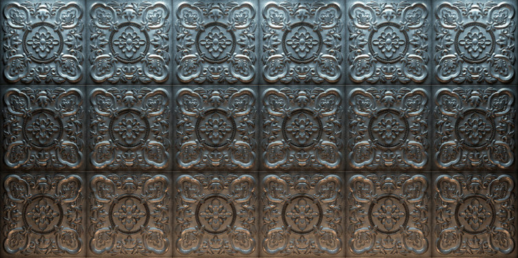 Decoratief vintage tinnen behang