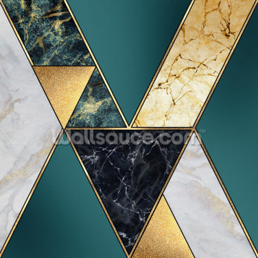 Teal and Gold Geometric
