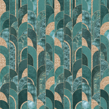 Art Deco Muted Teal