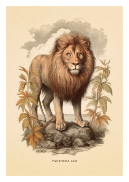 Vintage Lone Lion