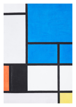 Composition With Blue Red Black Yellow And Gray 1921 Print