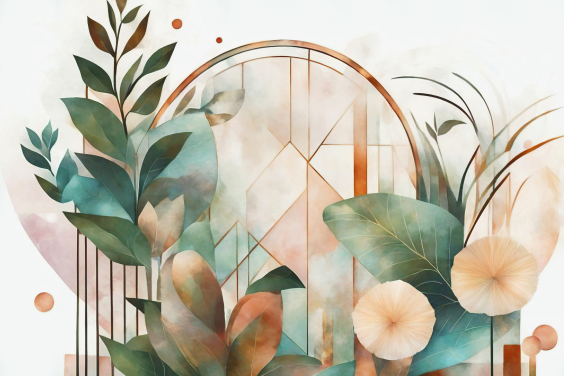 Art Deco Floral Geometry