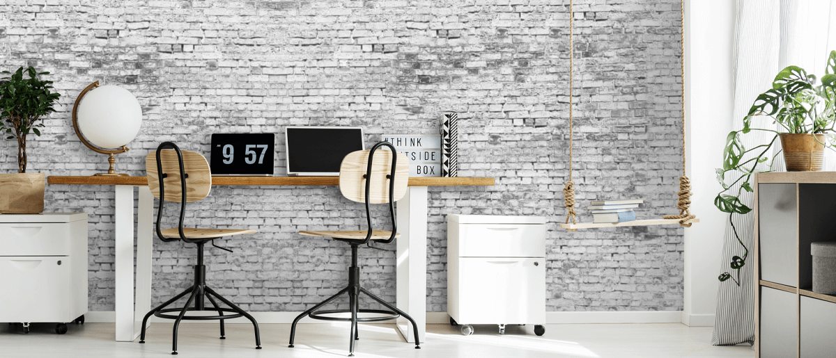 White Wall of Industry Wallpaper Mural | Wallsauce UK