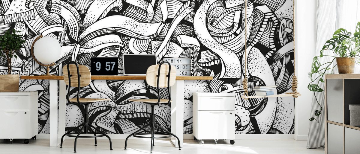 Abstract Doodles Wallpaper | Wallsauce UK