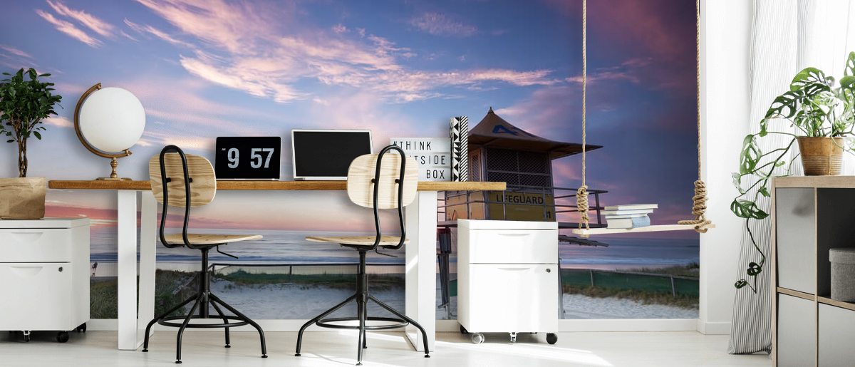 Gold Coast Lifeguard Hut Wallpaper | Wallsauce UK