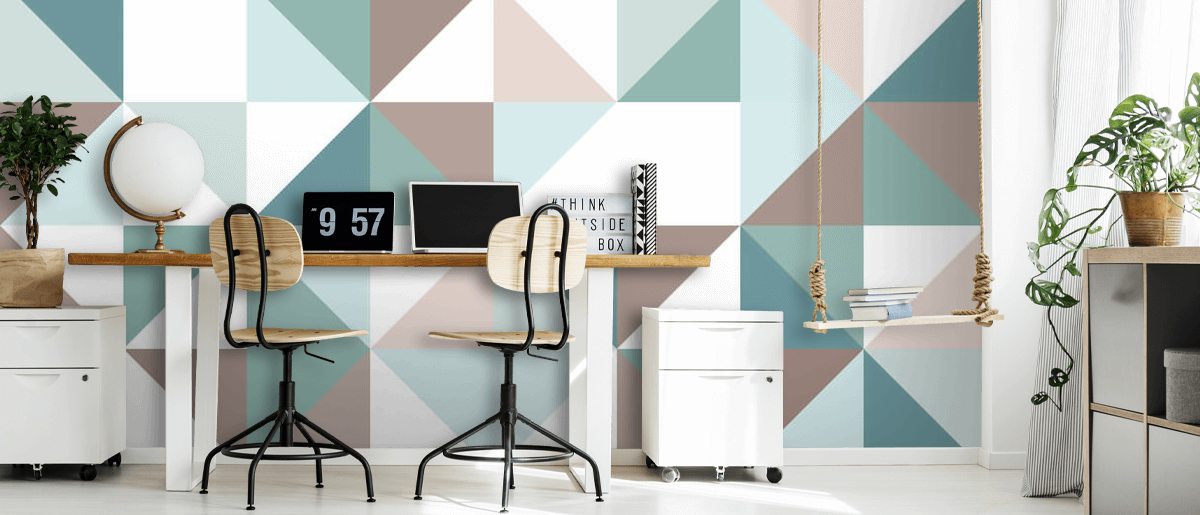 When Triangles are Squares Wallpaper Mural | Wallsauce US