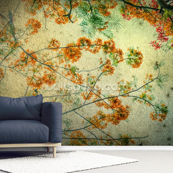 Vintage Flowers Wallpaper Wallsauce Us