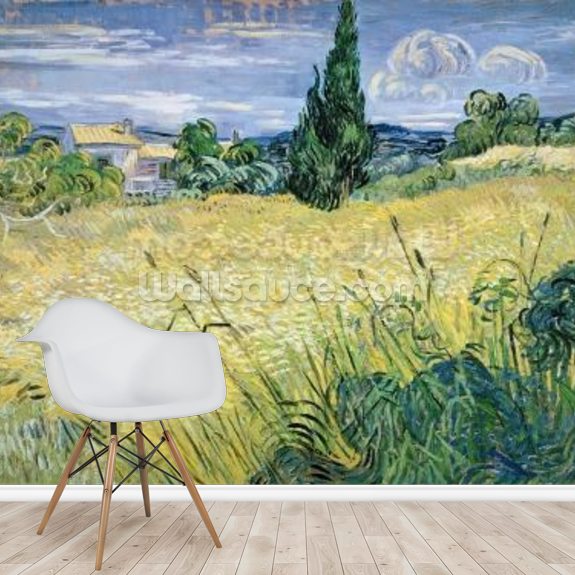 Van Gogh Landscape with Green Corn Mural | Wallsauce UK