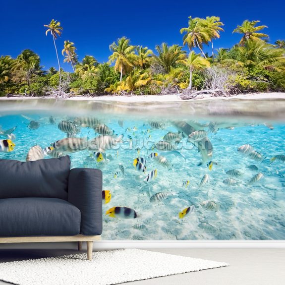 Tropical Island Wallpaper Mural Wallsauce Us