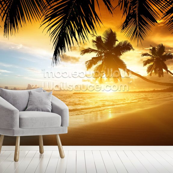 Caribbean Sunset Wallpaper Mural 