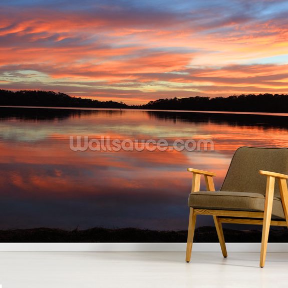 Sunrise Reflections Narrabeen Lakes Wallpaper | Wallsauce US