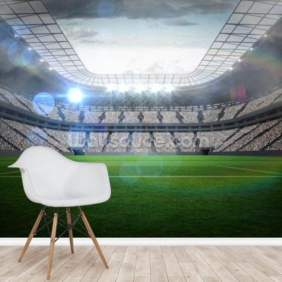 Large Football Stadium with Lights Wallpaper | Wallsauce UK