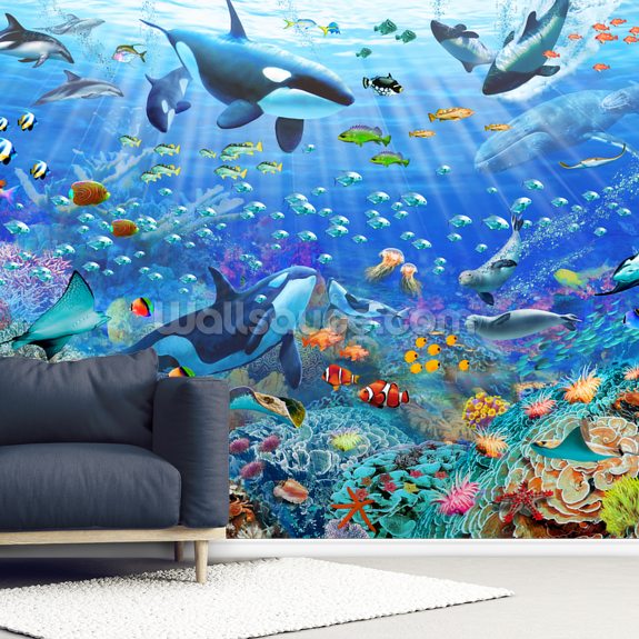 Underwater Scene Wallpaper | Wallsauce UK