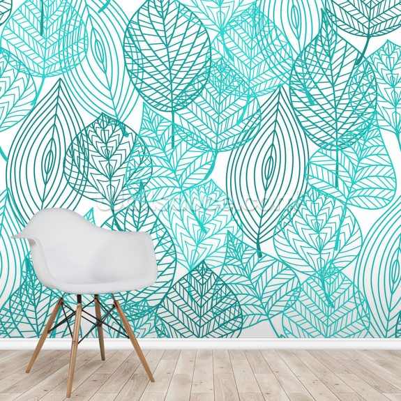 turquoise pattern wallpaper