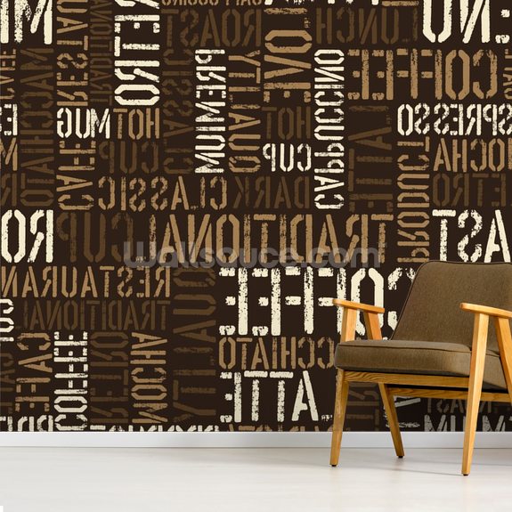 Abstract Coffee Wall Mural | Wallsauce US