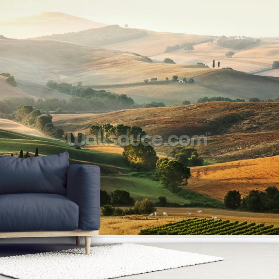 Italian Countryside Wall Mural | Wallsauce UK