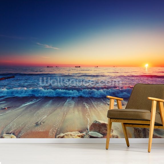 Colourful Sunrise Over The Sea Wallpaper 