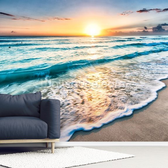 Cancun Beach Sunrise, Mexico Wallpaper | Wallsauce AU