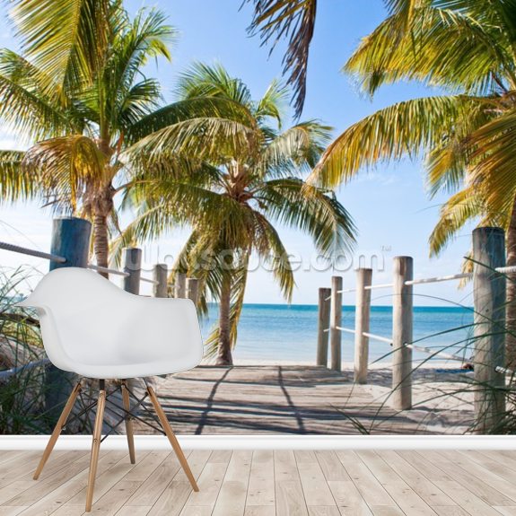 Key West Boardwalk to the Beach Wallpaper | Wallsauce CA