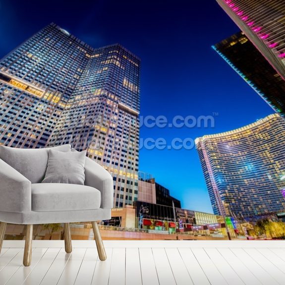 Las Vegas By Night Wallpaper Mural Wallsauce Usa