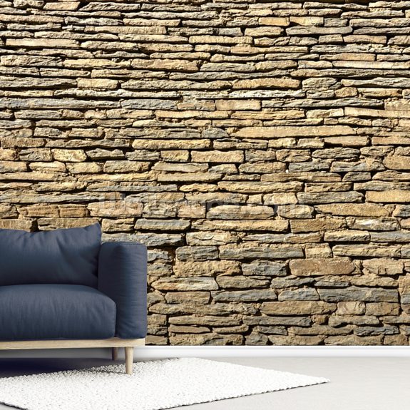 Stone Wall - Sandstone Wall Mural | Wallsauce AU