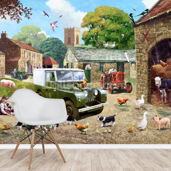 Down on the Farm Wall Mural | Wallsauce UK