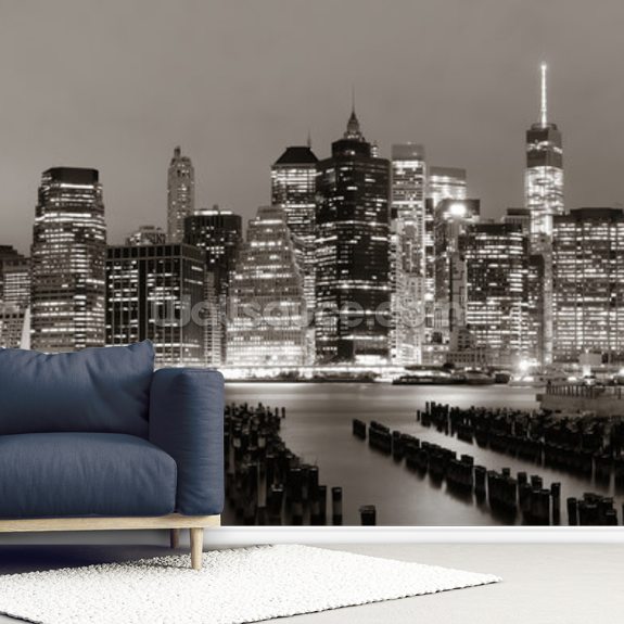 New York at Night Wallpaper Mural | Wallsauce US