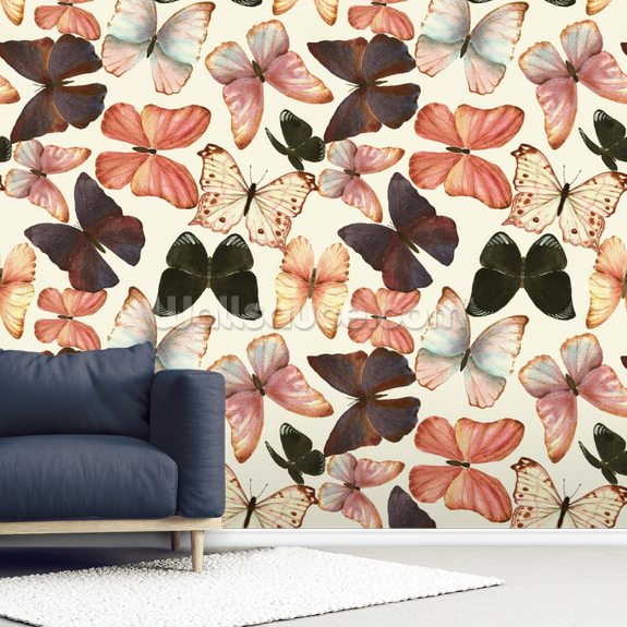 Colorful Watercolor Butterflies Wallpaper | Wallsauce US