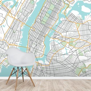 new york city map wallpaper New York City Map Wallpaper Mural Wallsauce Us new york city map wallpaper