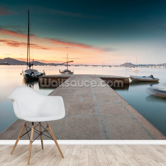 Puerto Pollensa Jetty Photo Wallpaper Wallsauce UK