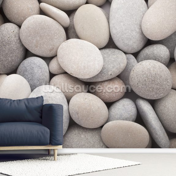 Pebble Wall Wallpaper Mural | Wallsauce UK