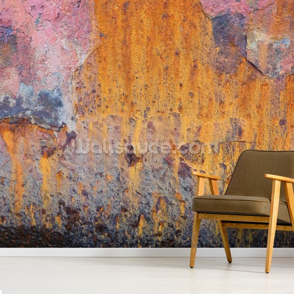 Coloured Rust Wallpaper Mural | Wallsauce UK