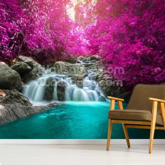 pink waterfall wallpaper